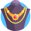 Gold necklace icon